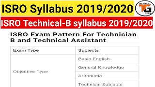 ISRO Syllabus 20192020। ISRO Technical B and technical assistant Syllabus 20192020। [upl. by Ydniw328]