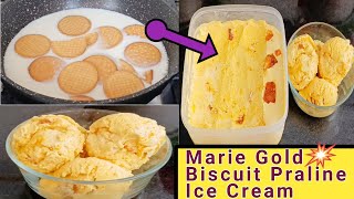 Marie Gold Biscuit Praline Ice Cream  Instant and Easy praline Ice Cream by FaatimasKitchen [upl. by Opiak247]