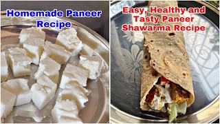 Paneer Shawarma Recipe  Healthy Shawarma Recipe  Pritis World  पनीर शावर्मा  Paneer Roll [upl. by Eelarak214]