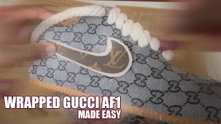 HOW TO CUSTOMIZE AIR FORCE 1 WITH FABRIC  FULL TUTORIAL WITH MATERIALS LIST [upl. by Lamahj]