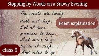 stopping by Woods on a Snowy Evening kidsworldmathi class 9  poem explaination  in Tamil [upl. by Enilecram]