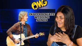 FIRST TIME REACTING TO  Tim Hawkins  Inappropriate Wedding Songs  so hilarious 😂 [upl. by Ecirehs]