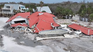 CATASTROPHIC Hurricane Milton Storm Surge Damage  Manasota Key Florida [upl. by Aimit]