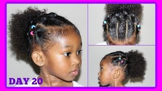 Cute Hairstyle for Curly Hair Kids  30 Days of Hairstyles  Day 20 [upl. by Liryc]