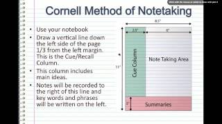 Cornell Note Taking System [upl. by Llerahc]