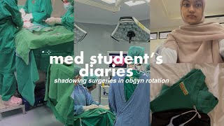 medical student’s vlog  stay 247 at the hospital obgyn rotation shadowing surgeries study vlog [upl. by Delwyn]