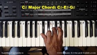 How to Play the C Sharp Major Chord  C  on Piano and Keyboard [upl. by Joselow]