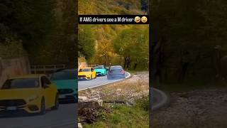 AMG owners face 🤣 m4drift views funny drift amg mercedes driving skills bmw [upl. by Nonez]