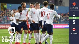 Montenegro 15 Inglaterra  GOLES Y RESUMEN  GRUPO A  ELIMINATORIAS – Eurocopa [upl. by Enelehcim]