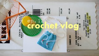 ep12 crochet vlog  вязальный влог  сумка крючком  тихая повседневная жизнь [upl. by Regni629]