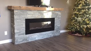 Weekend DIY fireplace build  ELECTRIC fireplace time lapse [upl. by Ellenrad]