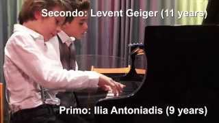 Antonin Dvorak Slavonic Dance Op 72 No 2 Piano four hands [upl. by Anaitat]