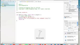 How to Run C program through xcode command line tools [upl. by Icnarf]