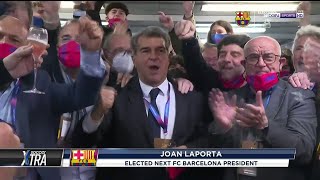 Joan Laporta Elected As FC Barcelonas Next President [upl. by Aital]