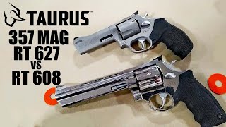 REVOLVER TAURUS 357 MAG RT 627 vs RT 608 QUAL VOCÊ DEVE ESCOLHER [upl. by Fendig358]