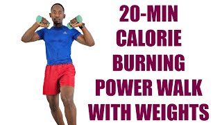 20Minute CALORIE BURNING POWER WALK WITH WEIGHTS 🔥150 Calories🔥 [upl. by Atikehs]