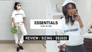 ESSENTIALS FEAR OF GOD  Clothing Review Sizing  What I Got From SS2020 [upl. by Welsh]