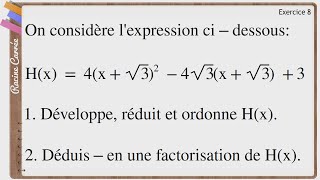 Exercice corrigé de Maths 3eme  Fascicule ADEM  Activités numériques  Racine carrée Exercice 8 [upl. by Calesta]