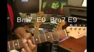 JAMMIN Bob Marley Electric Guitar Play Along Cover  Chords Jamming EricBlackmonGuitar [upl. by Adnola]