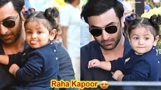 Ranbir Kapoor Twinning With Daughter Raha Kapoor at Jeh Ali Khan 3rd Birthday [upl. by Eciram313]