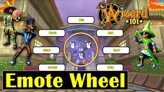 Wizard101  NEW Emote Wheel Just Added How To Use It [upl. by Ahkihs]