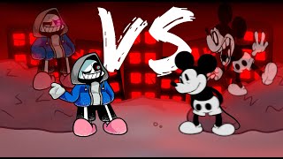 Battered But Sans And WI Mickey Mouse Sings It  FNF Coverfnf fridaynightfunkin sans mouse hank [upl. by Kauslick]