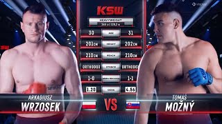 Arek Wrzosek vs Tomáš Možný KSW 79  potworne lowkicki [upl. by Asiram]