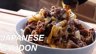 Gyudon Recipe  Japanese Beef bowl  牛丼 [upl. by Masson]