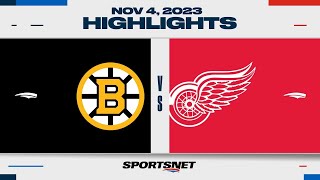 NHL Highlights  Bruins vs Red Wings  November 4 2023 [upl. by Maccarthy]