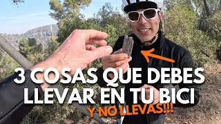 3 COSAS IMPRESCINDIBLES PARA TU CICLISMO DE MONTAÑA Y NO LLEVAS  Para rutas sin preocupaciones [upl. by Darra346]