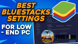 BEST Bluestacks 5 Settings For LowEnd PCLaptop No Lag  Fix Lag amp Boost FPS [upl. by Burger68]