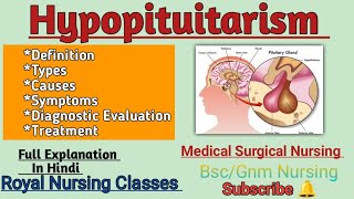 hypopituitarism in hindi l msn bsc nursing 2 nd year [upl. by Min]