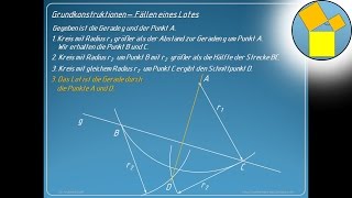 Grundkonstruktionen  Fällen eines Lotes  Rueff [upl. by Nylegna133]