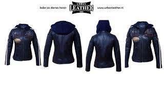 Leren Bikerjack Dames  Motorkleding Outlet  Urban Leather Amsterdam NLNH Nederland [upl. by Hiamerej]