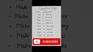 collocations  make collocations  learn collocations collocations [upl. by Hgielime]