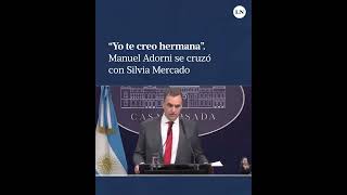 El vocero presidencial se cruzó con la periodista Silvia Mercado quotYo te creo hermanaquot [upl. by Salahi]