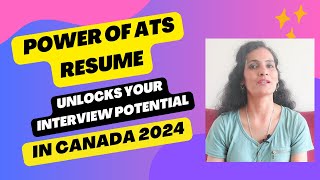 THE POWER OF ATS FRIENDLY RESUME IN CANADA  Importance of ATS RESUME IN CANADAcanadaimmigration [upl. by Roid]