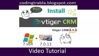 Install vTiger CRM 650 on Windows 7 localhost  XAMPP 7013 with php7  byAO [upl. by Setiram]