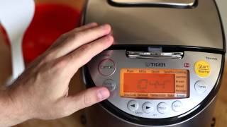 Using SlowCook setting on Tiger Rice Cooker [upl. by Eilrac]