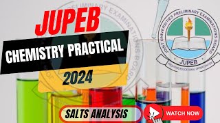 JUPEB CHEMISTRY PRACTICAL SALT ANALYSIS 2024QUALITATIVE ANALYSIS [upl. by Hoshi311]