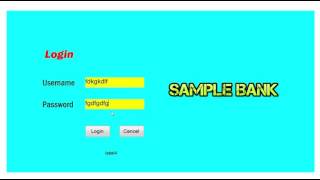 Banking Management System step by step part 2 login form [upl. by Washburn]