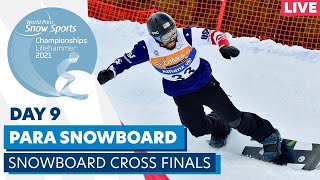 Lillehammer 2021  Para Snowboard  Snowboard Cross finals mw  WPSS Championships [upl. by Nailliw]