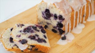 Super Moist Blueberry Loaf Cake [upl. by Obel54]