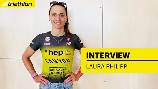 Laura Philipp quotIch will zeigen dass ich mich im Schwimmen verbessert habequot  Ironman703WM 2023 [upl. by Attenwahs]