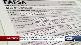 FAFSA application setback concerns financial aid offices [upl. by Arnulfo349]