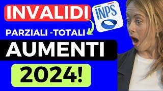 ⚠️PENSIONI DI INVALIDITÀ PARZIALI E TOTALI👉 DI QUANTO AUMENTERANNO NEL 2024 [upl. by Etterb]