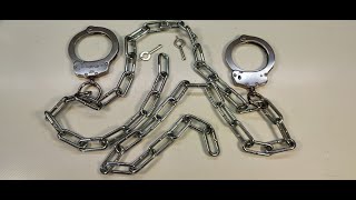 Hiatt Thompson Model 7000 Waist Chain Handcuffs Menottes Handschellen Bauchgurt Fessel Prison Arrest [upl. by Nnaaihtnyc105]