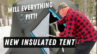 Trying Our New INSULATED TENT Winter Camping [upl. by Saerdna]