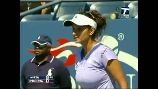 Sania Mirza v Pennetta 2010 USO [upl. by Annohsal753]