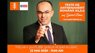 ROMÂNĂ pentru BAC 2020  Teste de antrenament234 [upl. by Naivaf]